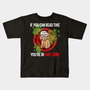 Fart Zone Poodle 10 Kids T-Shirt